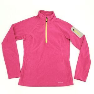 Eddie Bauer First Ascent Fleece 1/4 Zip Pullover Jacket Size Small Womens Pink